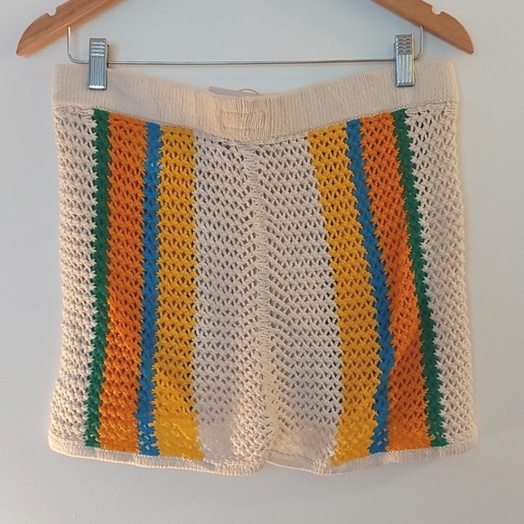 NWT High Waisted Blissful Booty Shorts Crochet Amber Waves Coverup Size L - Picture 5 of 8